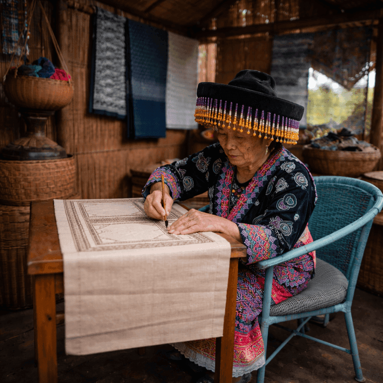 Artisan tribal clothing and woven accessories
